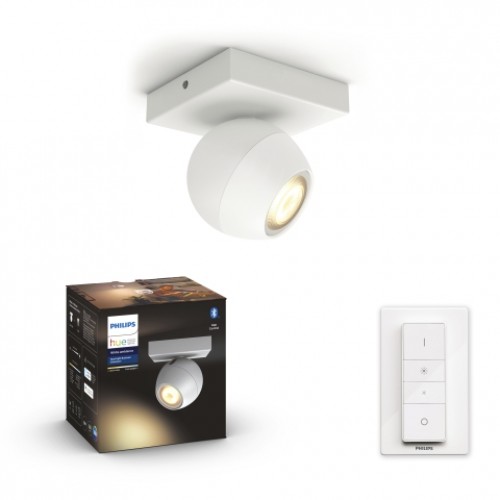 Philips 5047131p6 Hue Buckram Single Spot Wit White Ambiance Inclusief Dimmer Switch Goedkoper Met Led