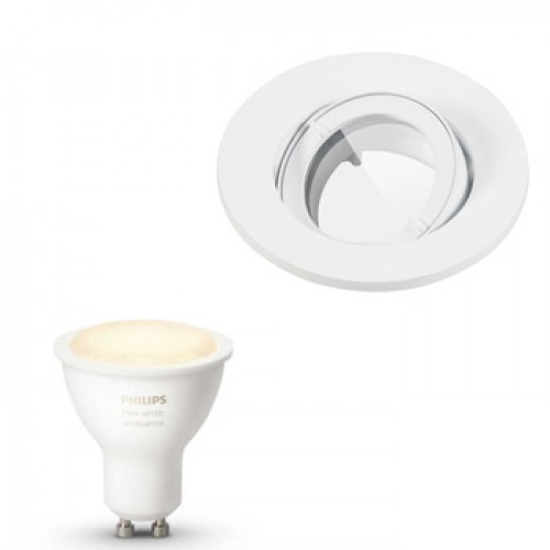 vergroting oogopslag Groenland Lumiance IP44 incl. Hue White Ambiance (GU10) perfect fit in wit -  Goedkoper Met LED