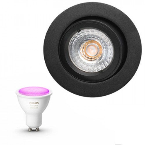 gevolgtrekking Interpretatie lengte Inbouwspot SG inclusief Hue White en Color (GU10) Zwart - Goedkoper Met LED