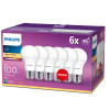 Philips 929001234581 LED Bulb A60 ND 13-100W E27 Warm wit Multipack 6 stuks