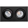 SG 902596 Junistar Square Lux Zwart 2x 7W LED 2700K Warm Wit 42° Ra98