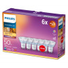 Philips LED 3,8-50W GU10 Warmglow 36° Ra90 Multipack 6 stuks (TIP)