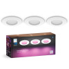 Philips 929003712102 Hue White and Color Ambiance Inbouwspot dun van 90 mm Wit (3-pack)