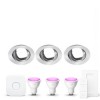Philips Hue White and Color ambiance GU10 Starter kit met Lumiance armatuur Geborsteld aluminium
