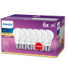 Philips 929001234291 LED Bulb A60 ND 5,5-40W E27 Warm wit Multipack 6 stuks 