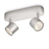 Philips 56242/48/16 myLiving Star Aluminium 2x 4,5W Warm wit