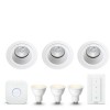 Philips Hue White ambiance GU10 Starter kit met SG armatuur Mat Wit