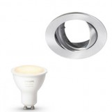 Inbouwspot Lumiance Inclusief Hue White Ambiance (GU10) Geborsteld aluminium